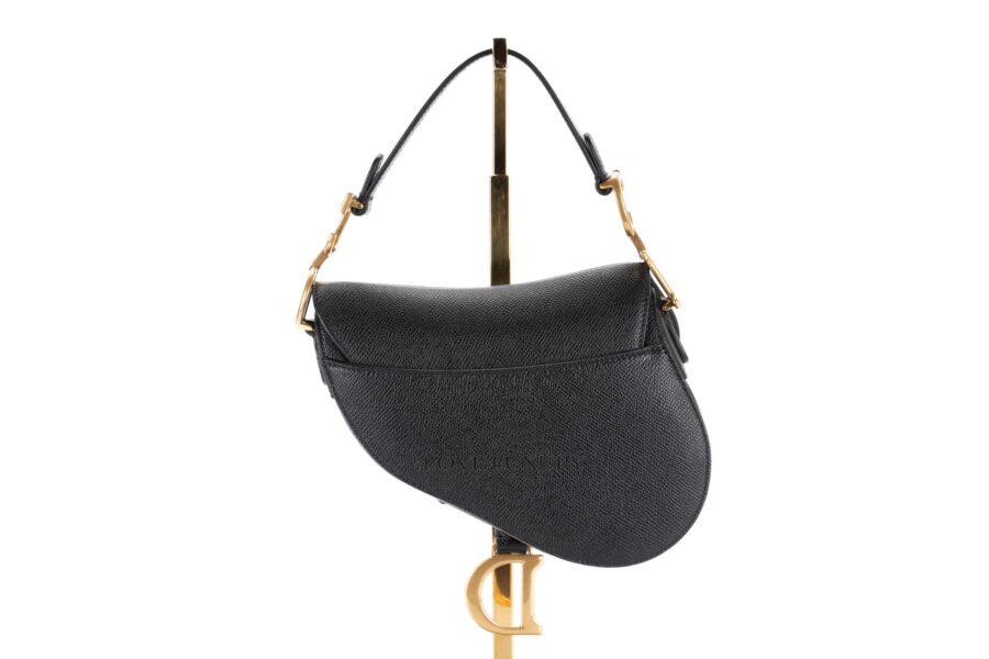 Dior-Mini-Saddle-Bag-Black-Grained-Calfskin-5
