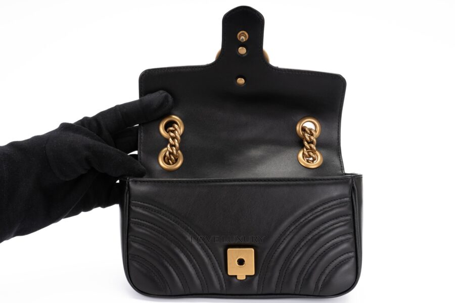 Gucci-Marmont-small-Matelasse-Black-Shoulder-Bag-8