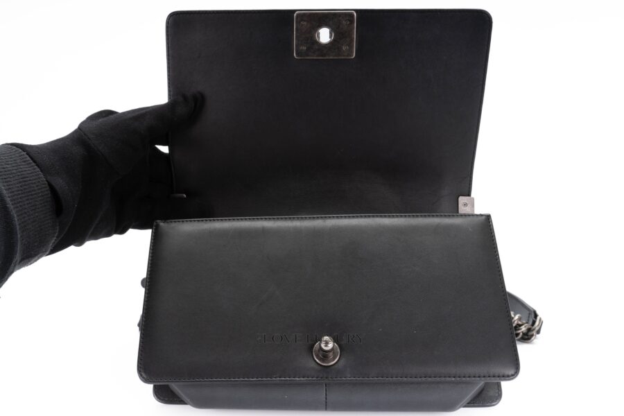 Chanel-Boy-Bag-Black-Lambskin-Ruthenium-Hardware-10