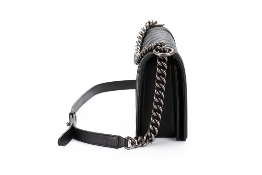 Chanel-Boy-Bag-Black-Lambskin-Ruthenium-Hardware-5