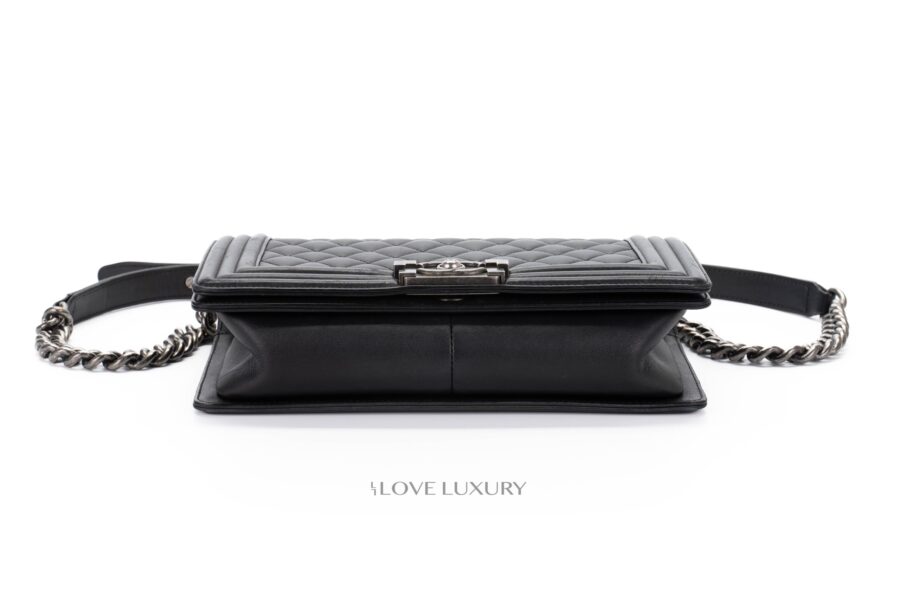 Chanel-Boy-Bag-Black-Lambskin-Ruthenium-Hardware-6