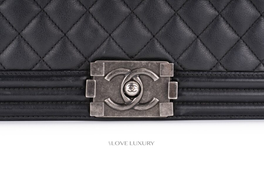 Chanel-Boy-Bag-Black-Lambskin-Ruthenium-Hardware-7