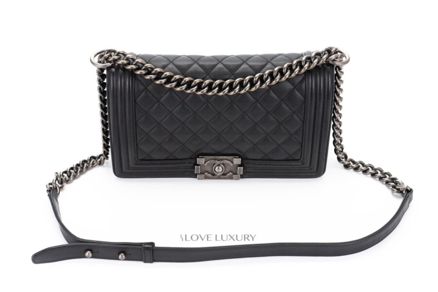 Chanel-Boy-Bag-Black-Lambskin-Ruthenium-Hardware-8