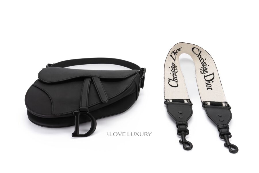 Dior-Black-Saddle-Bag-Ultramatte-Calfskin-Black-Hardware-7