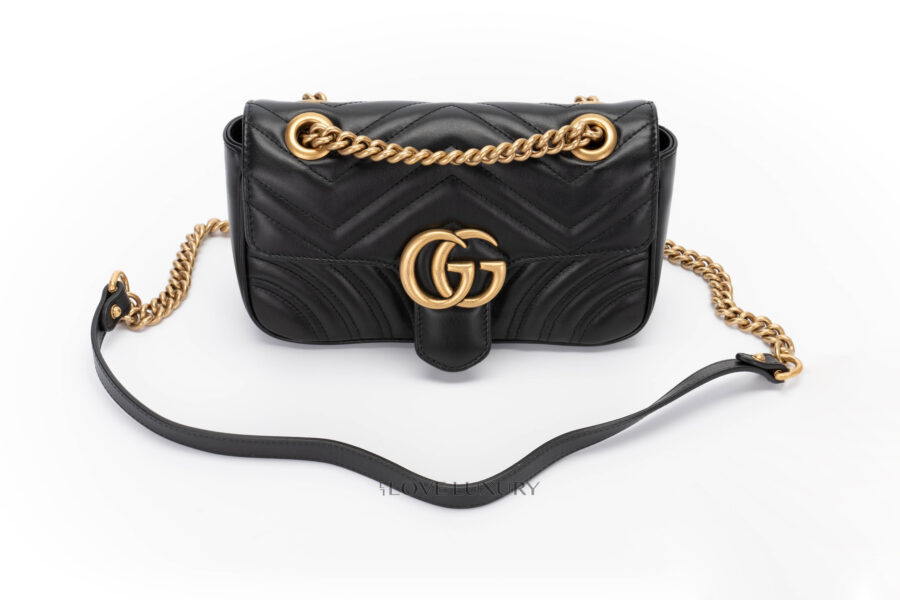 Gucci-Marmont-small-Matelasse-Black-Shoulder-Bag-10