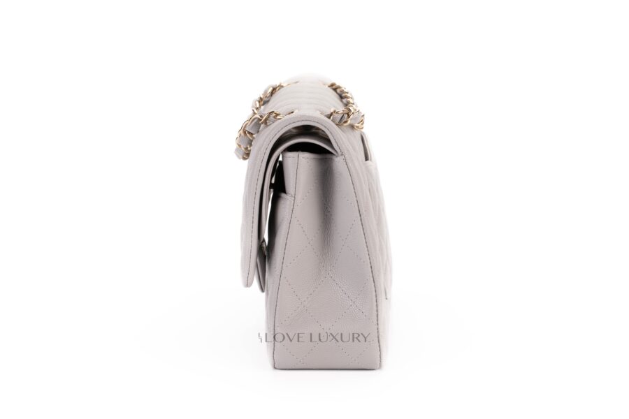 Chanel-Pastel-Grey-Medium-Classic-Flap-Caviar-Gold-Hardware-4
