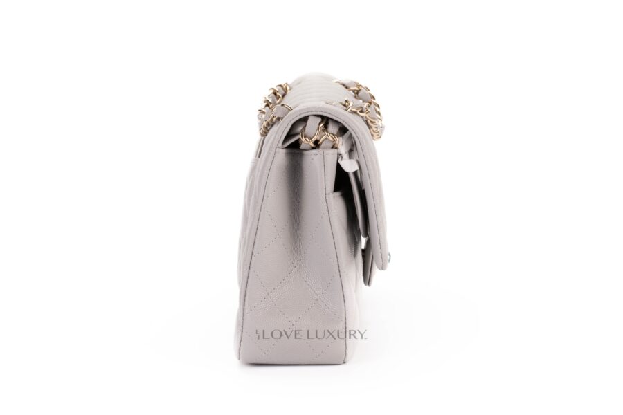 Chanel-Pastel-Grey-Medium-Classic-Flap-Caviar-Gold-Hardware-5