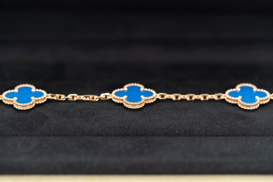 Van-Cleef-&-Arpels-Vintage-Alhambra-Bracelet-Blue-Agate-Yellow-Gold-6