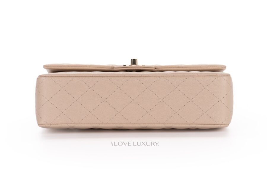 Chanel-Medium-Classic-Flap-Beige-seasonal-Caviar-Gold-Hardware-6