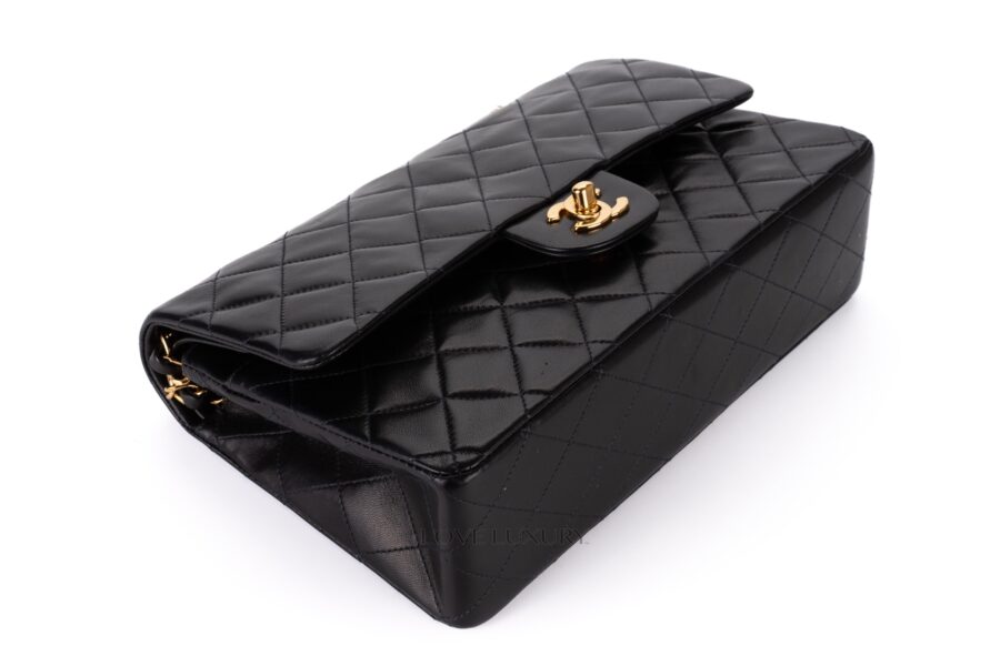 Chanel-Medium-Classic-Flap-Black-Lambskin-Gold-Hardware-12