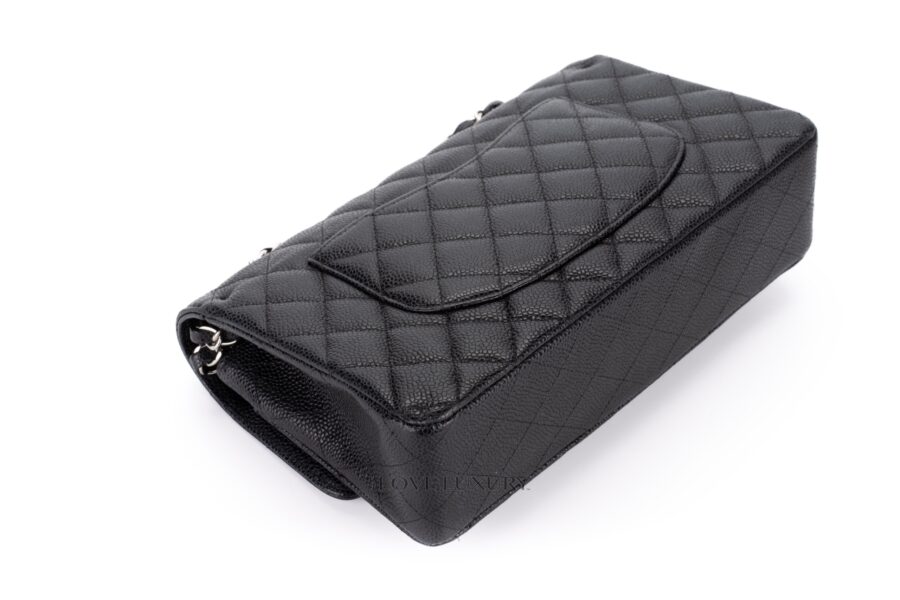 Chanel-Medium-Classic-Flap-Caviar-Black-Silver-Hardware-25-series-bag-only-14