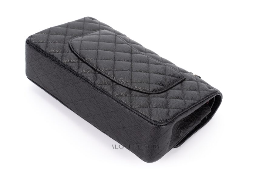 Chanel-Medium-Classic-Flap-Caviar-Black-Silver-Hardware-25-series-bag-only-15