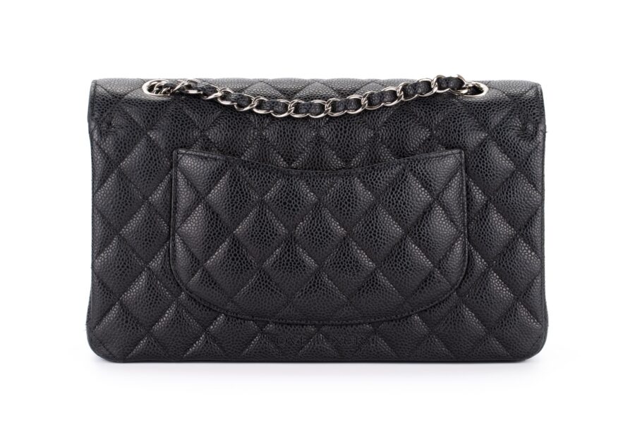 Chanel-Medium-Classic-Flap-Caviar-Black-Silver-Hardware-25-series-bag-only-3