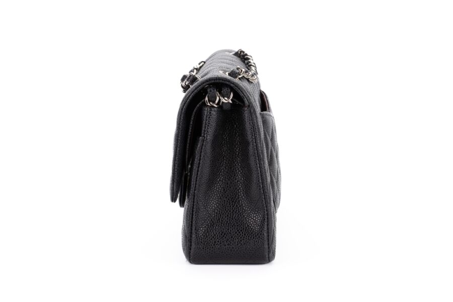 Chanel-Medium-Classic-Flap-Caviar-Black-Silver-Hardware-25-series-bag-only-4