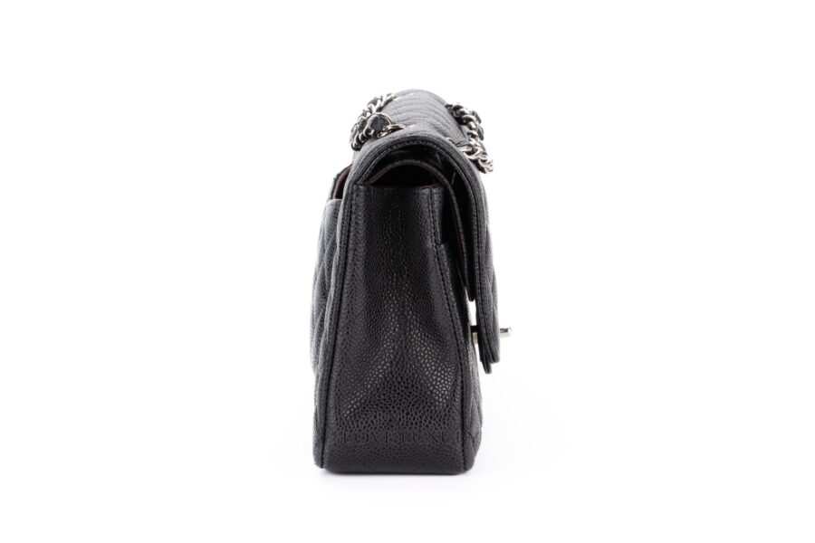 Chanel-Medium-Classic-Flap-Caviar-Black-Silver-Hardware-25-series-bag-only-5