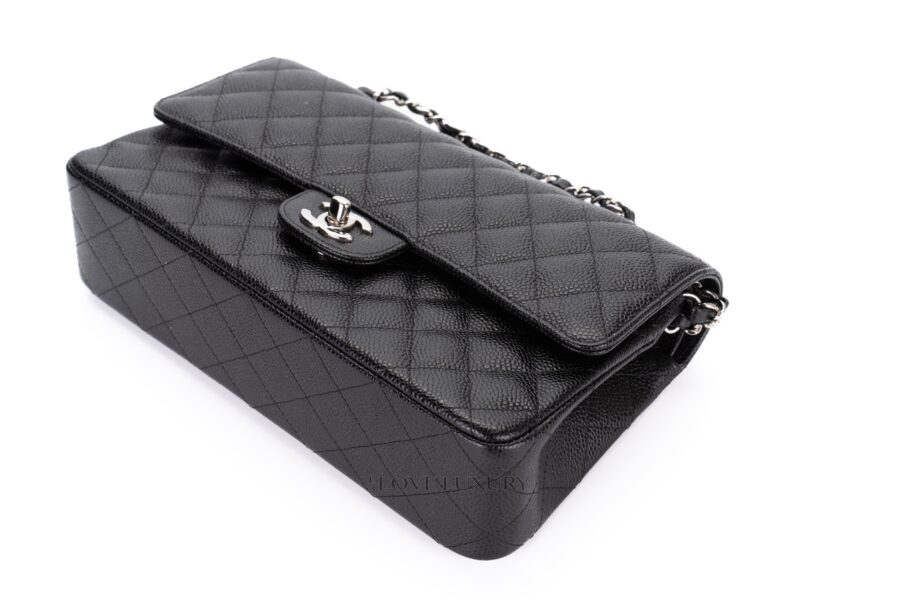 Chanel-Medium-Classiс-Flap-Caviar-Black-Silver-Hardware-13