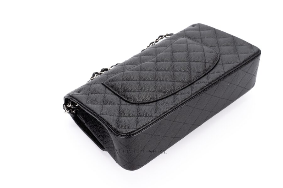 Chanel-Medium-Classiс-Flap-Caviar-Black-Silver-Hardware-14