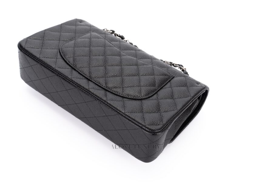 Chanel-Medium-Classiс-Flap-Caviar-Black-Silver-Hardware-15