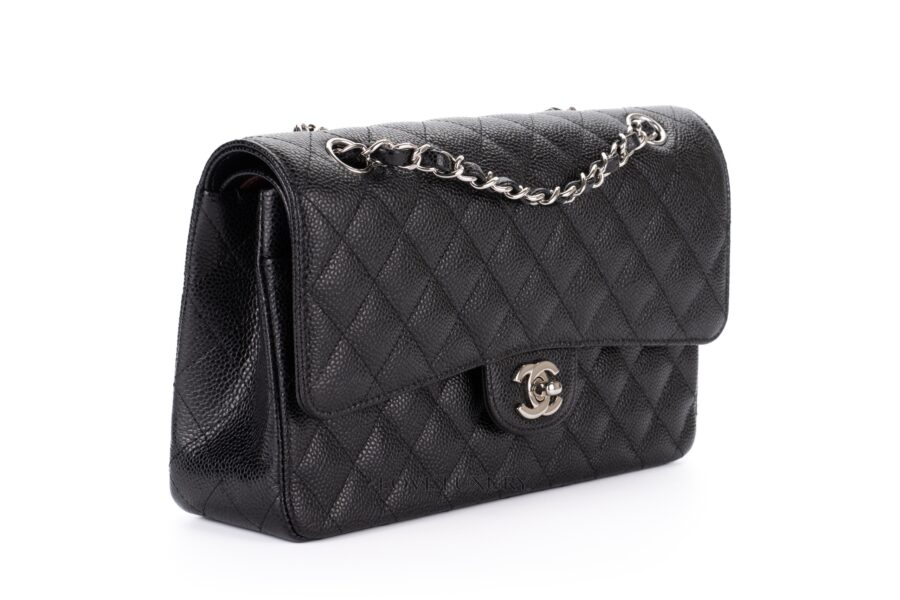 Chanel-Medium-Classiс-Flap-Caviar-Black-Silver-Hardware-2