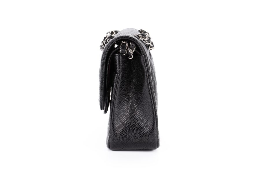 Chanel-Medium-Classiс-Flap-Caviar-Black-Silver-Hardware-4