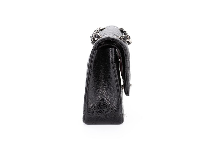 Chanel-Medium-Classiс-Flap-Caviar-Black-Silver-Hardware-5
