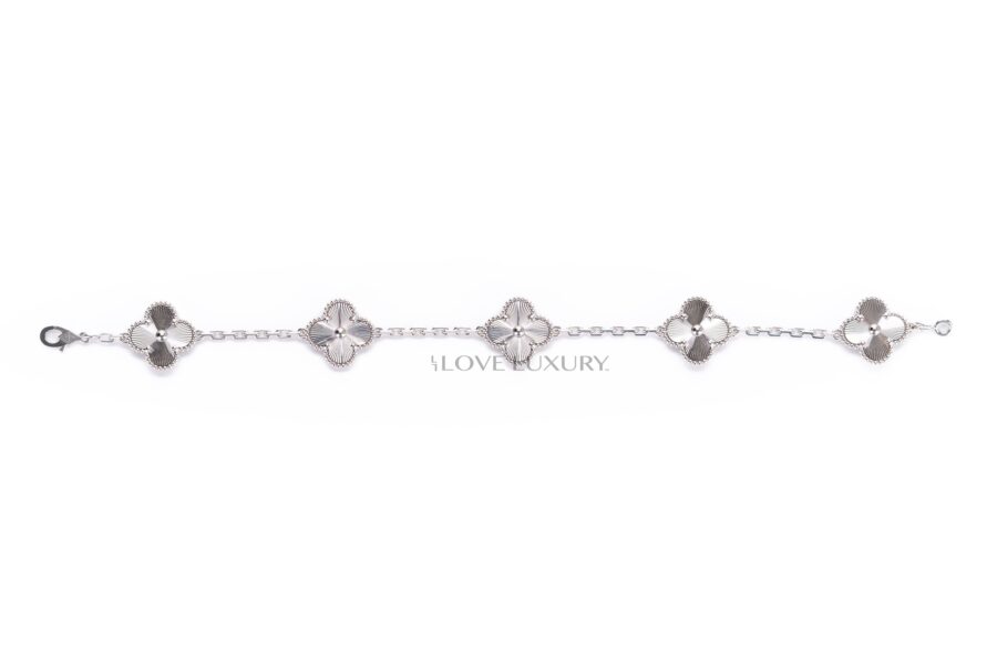 Van-Cleef-&-Arpels-Vintage-Alhambra-5-Motifs-18K-Guilloche-White-Gold-4
