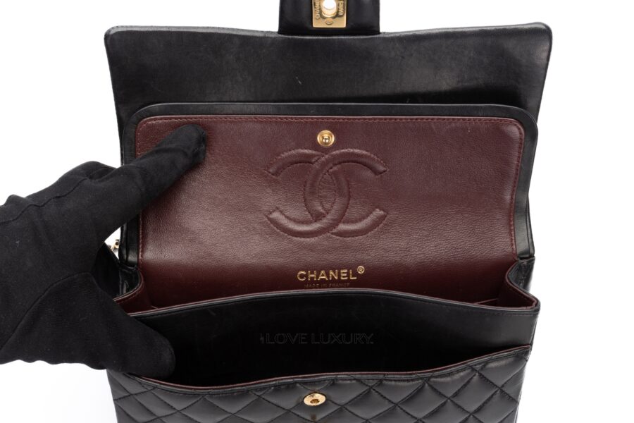Chanel-Medium-Classic-Flap-Black-Lamsbkin-Gold-Hardware-10