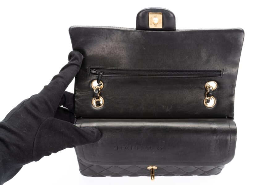 Chanel-Medium-Classic-Flap-Black-Lamsbkin-Gold-Hardware-12