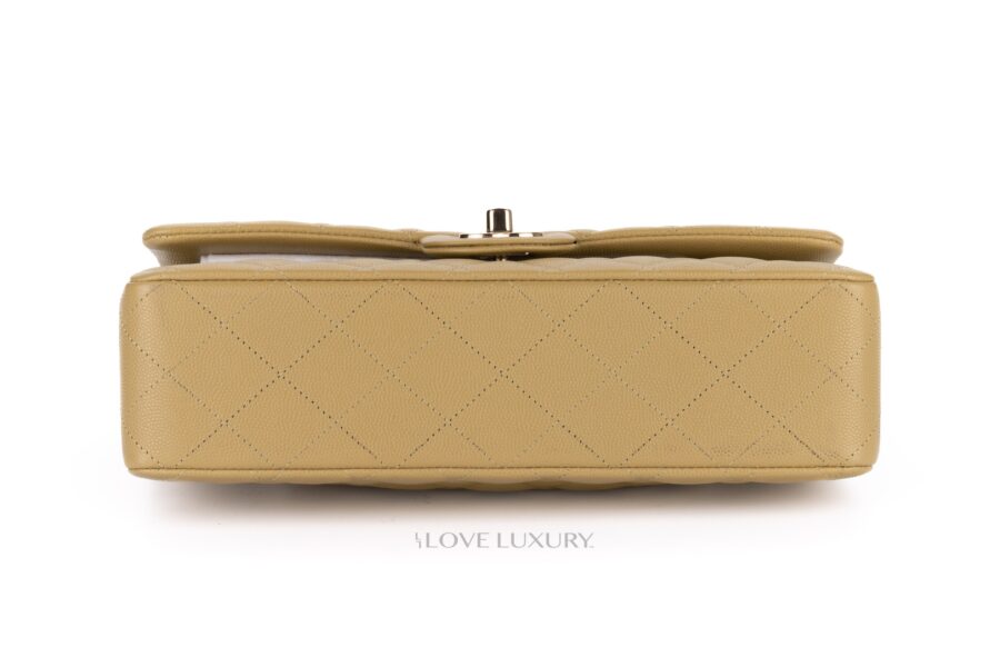 Chanel-Medium-Classic-Flap-Seasonal-Sauge-Green-Caviar-Champagne-Hardware-6