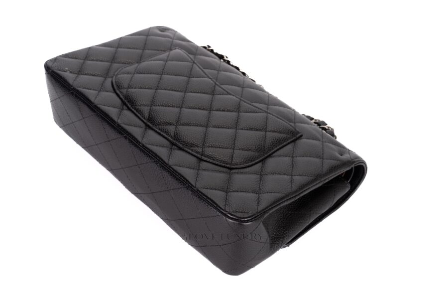 Chanel-Medium-Classic-Flap-Black-Caviar-Silver-Hardware-15