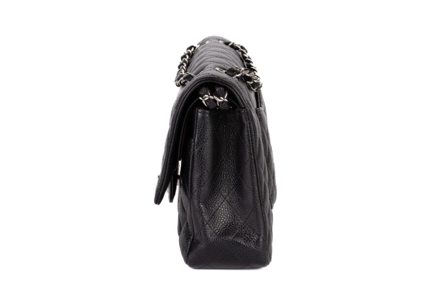 Chanel-Medium-Classic-Flap-Black-Caviar-Silver-Hardware-4