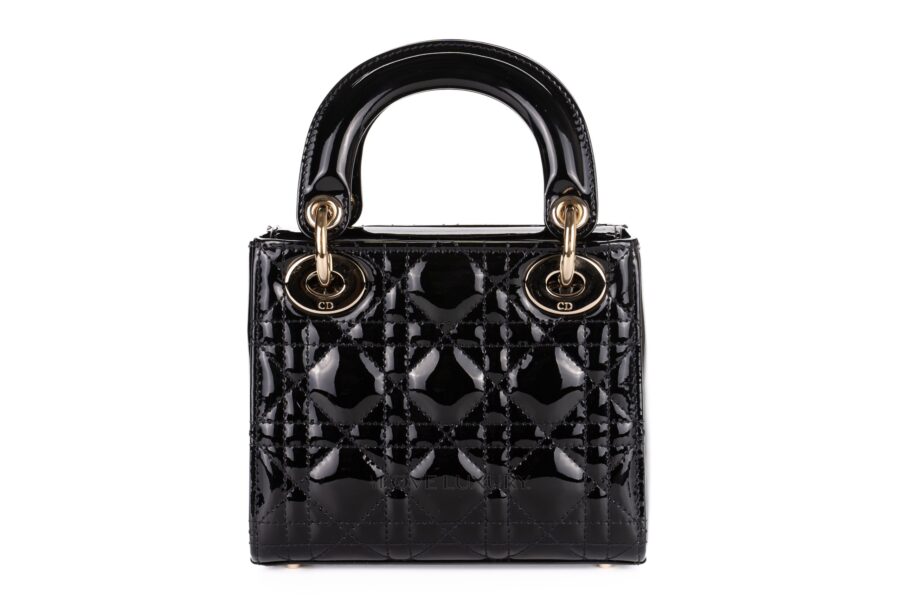 Dior-Mini-Lady-Dior-Black-Patent-Light-Gold-Hardware-3