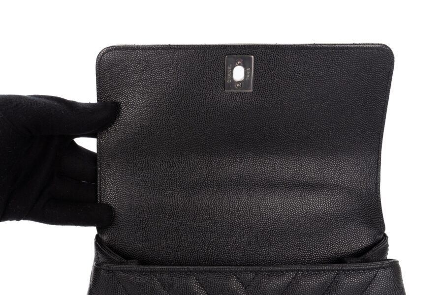 Chanel-Small-Coco-Handle-Black-Caviar-Dark-Silver-Hardware-8
