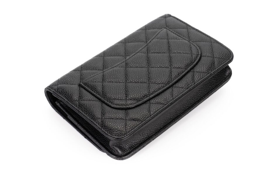 Chanel-Wallet-on-Chain-Black-Caviar-Gold-Hardware-13