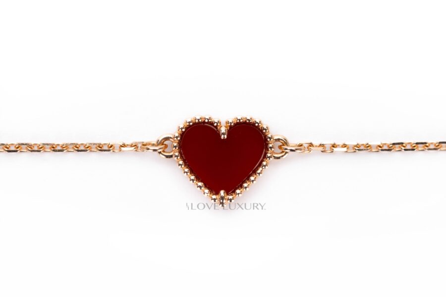 Van-Cleef-&-Arpels-Sweet-Heart-Carnelian-Rose-Gold-Bracelet-2