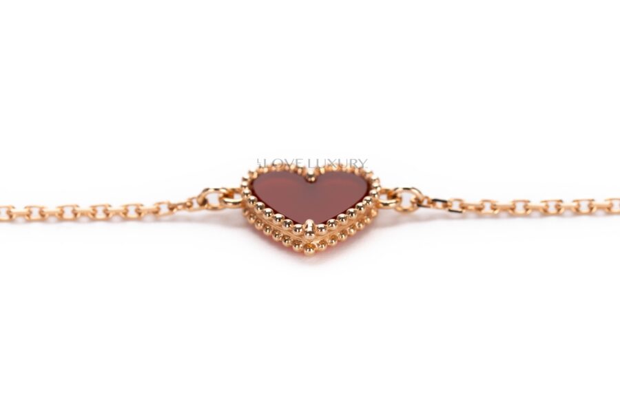 Van-Cleef-&-Arpels-Sweet-Heart-Carnelian-Rose-Gold-Bracelet-3
