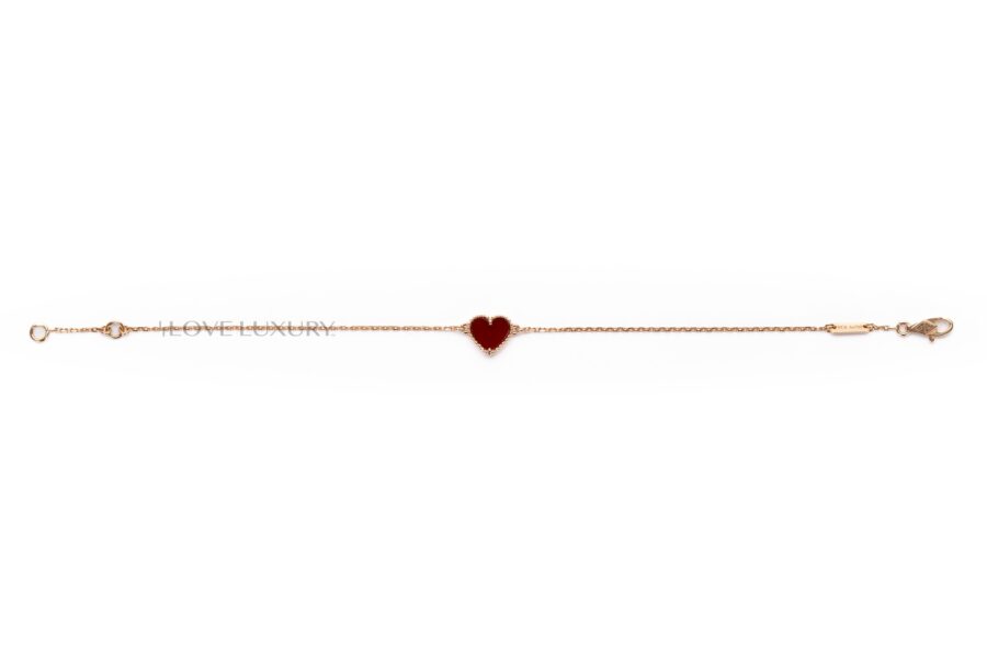 Van-Cleef-&-Arpels-Sweet-Heart-Carnelian-Rose-Gold-Bracelet-4